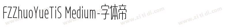 FZZhuoYueTiS Medium字体转换